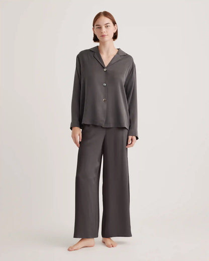 100% Washable Silk Pajama Long Sleeve Top