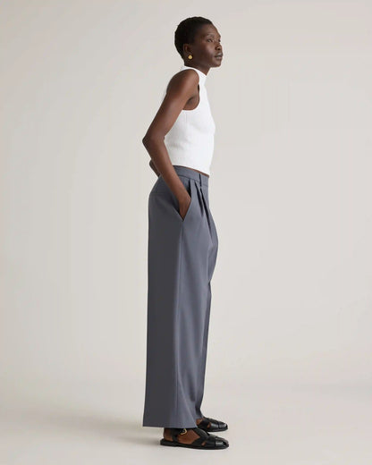 Cropped High Neck Ribbed Knit Tank