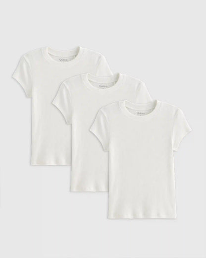 Organic Cotton Micro-Rib Crewneck Tee (3-Pack)