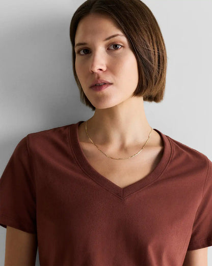 100% Organic Cotton Boxy V-Neck Tee