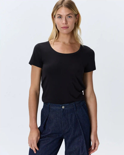 Cotton Modal Scoop Neck Tee