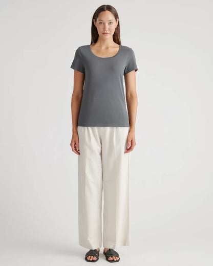 Cotton Modal Scoop Neck Tee