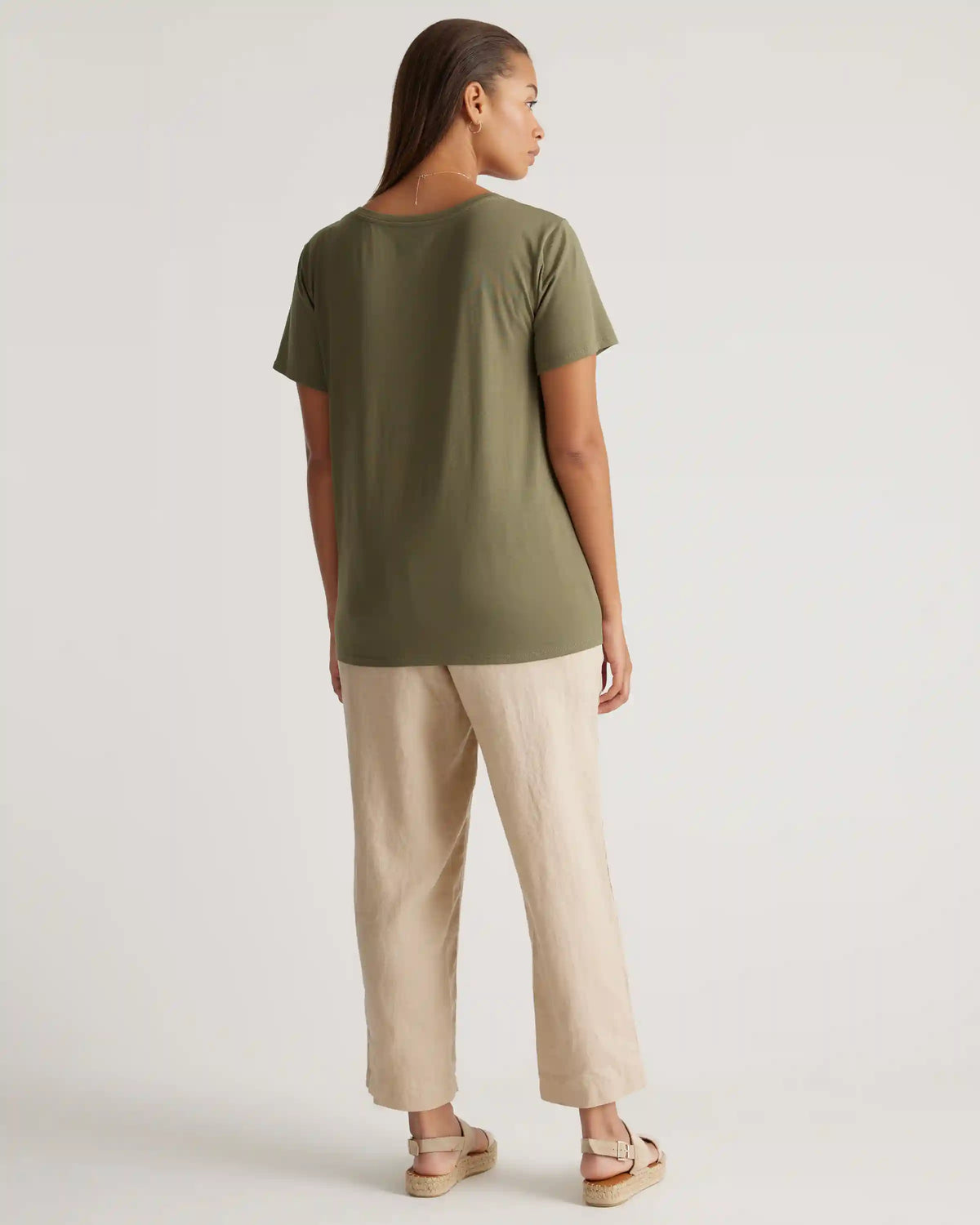 Cotton Modal Scoop Neck Tee