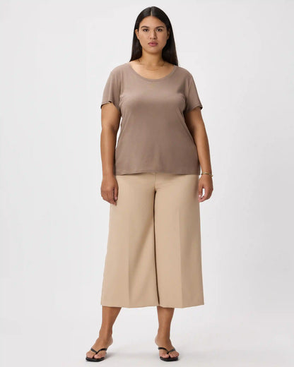 Cotton Modal Scoop Neck Tee