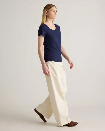 Cotton Modal Scoop Neck Tee