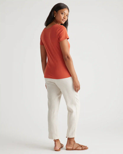 Cotton Modal Scoop Neck Tee