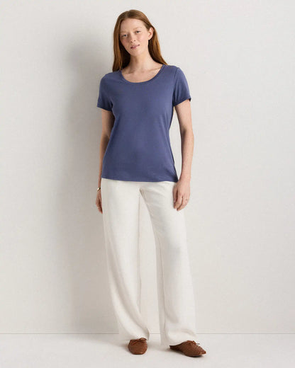 Cotton Modal Scoop Neck Tee