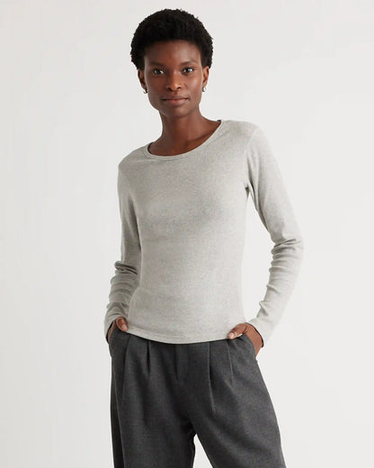 Organic Cotton Micro-Rib Long Sleeve Tee