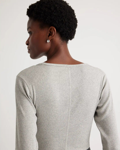 Organic Cotton Micro-Rib Long Sleeve Tee