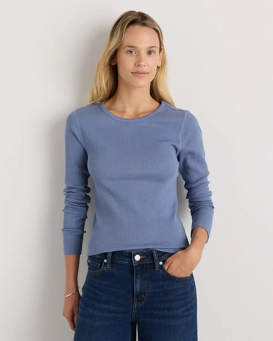 Organic Cotton Micro-Rib Long Sleeve Tee