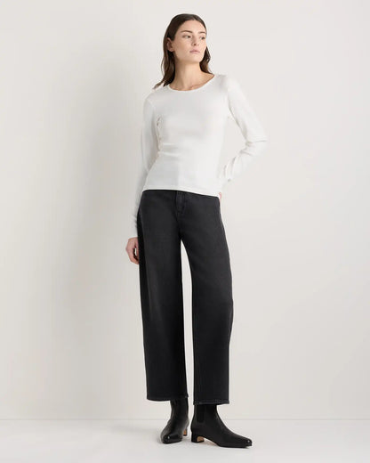 Organic Cotton Micro-Rib Long Sleeve Tee