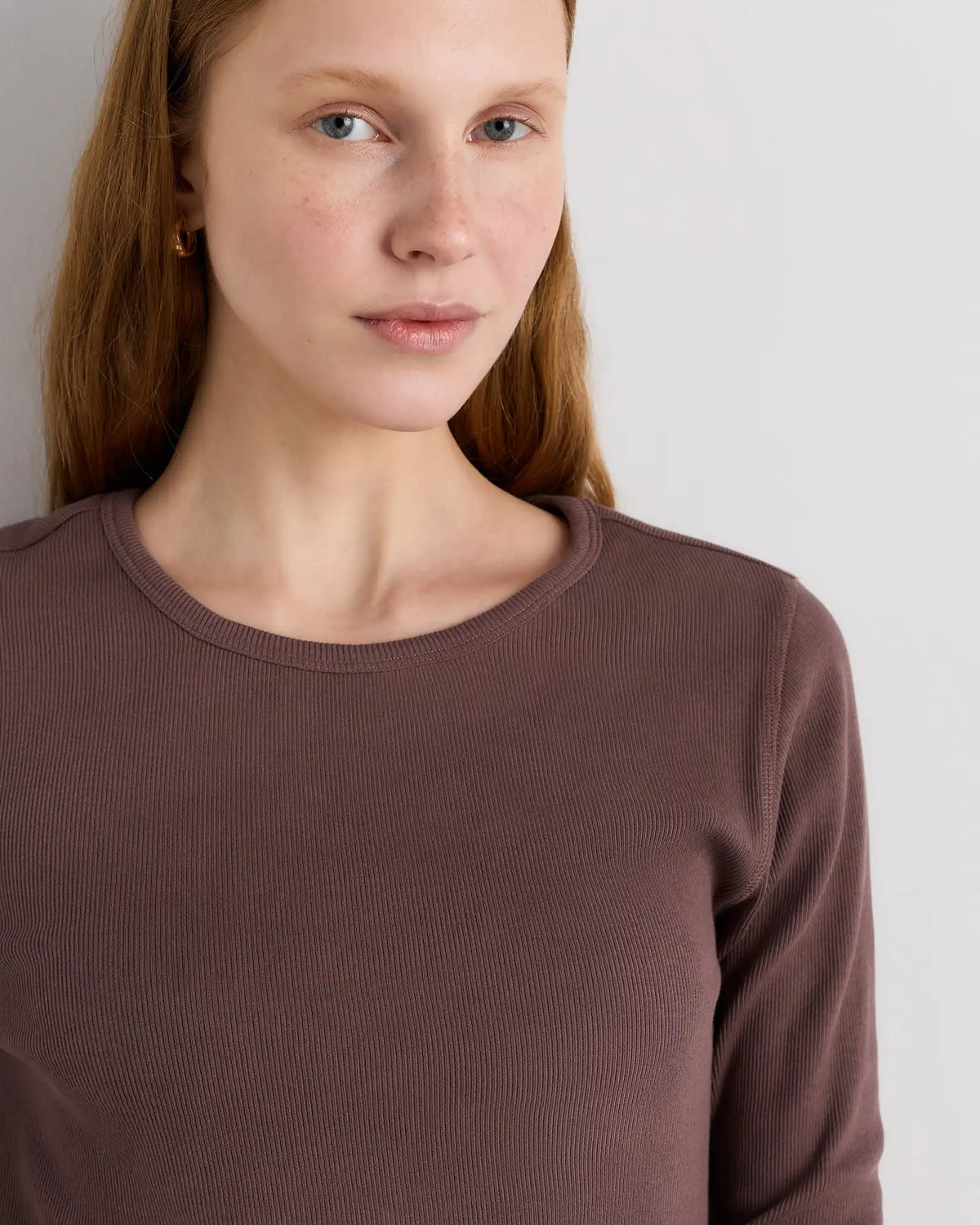 Organic Cotton Micro-Rib Long Sleeve Tee