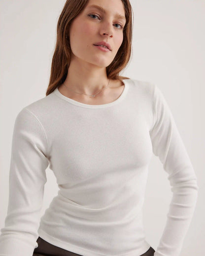 Organic Cotton Micro-Rib Long Sleeve Tee