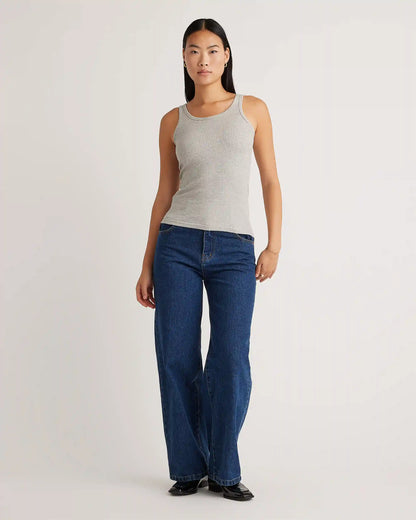 Organic Cotton Micro-Rib Scoop Neck Tank