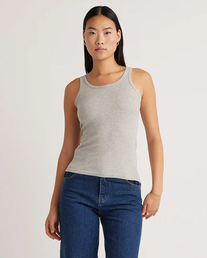 Organic Cotton Micro-Rib Scoop Neck Tank