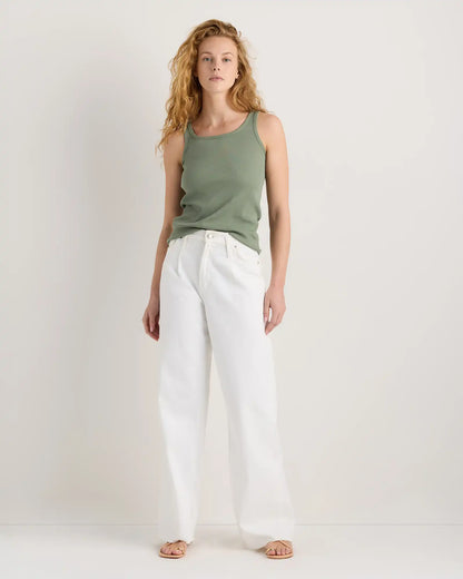 Organic Cotton Micro-Rib Scoop Neck Tank