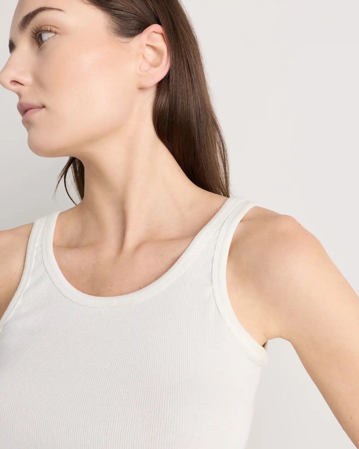 Organic Cotton Micro-Rib Scoop Neck Tank