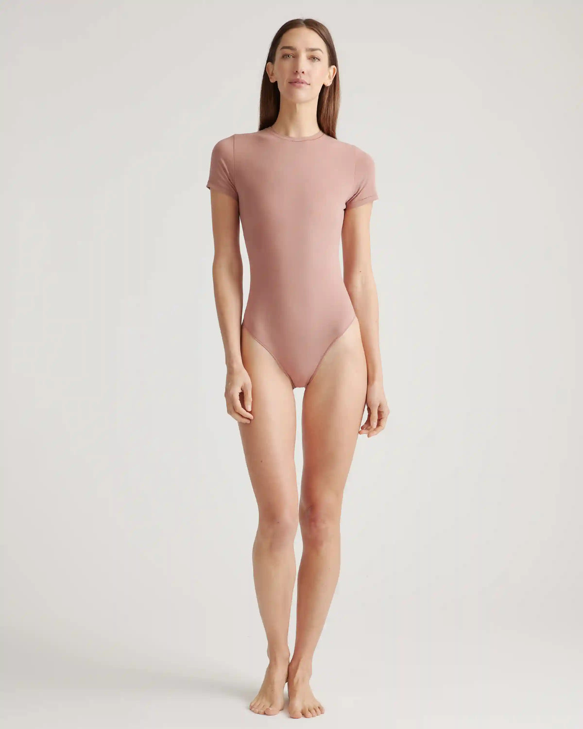 Stretch Cotton Jersey Short Sleeve Bodysuit