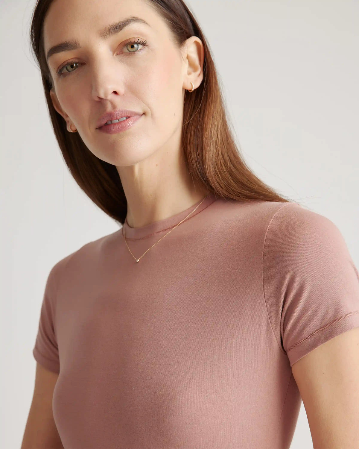Stretch Cotton Jersey Short Sleeve Bodysuit