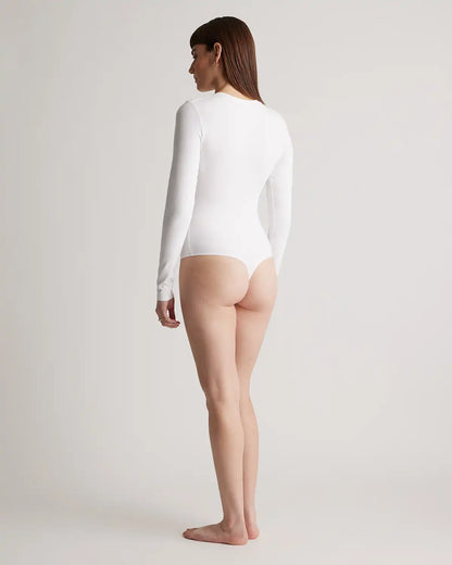 Stretch Cotton Jersey Long Sleeve Bodysuit
