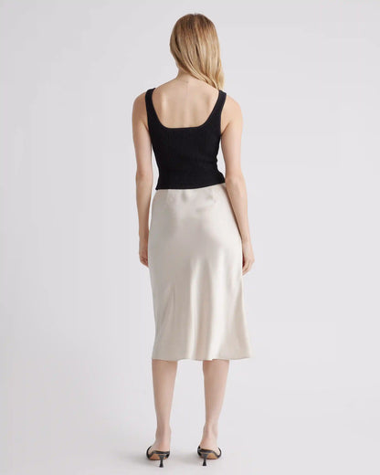 Cropped Square Neck Ribbed Knit Tank