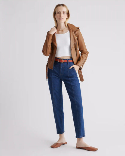 Cropped Square Neck Ribbed Knit Tank