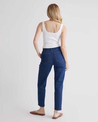 Cropped Square Neck Ribbed Knit Tank