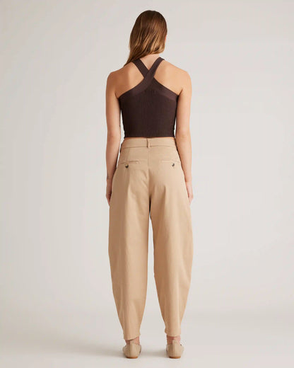 Cropped Halter Ribbed Knit Tank