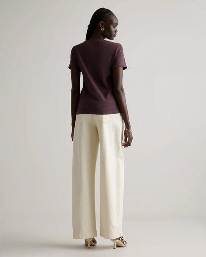 100% Organic Cotton Slub V-Neck Tee