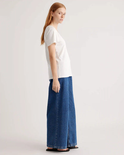 100% Organic Cotton Slub V-Neck Tee