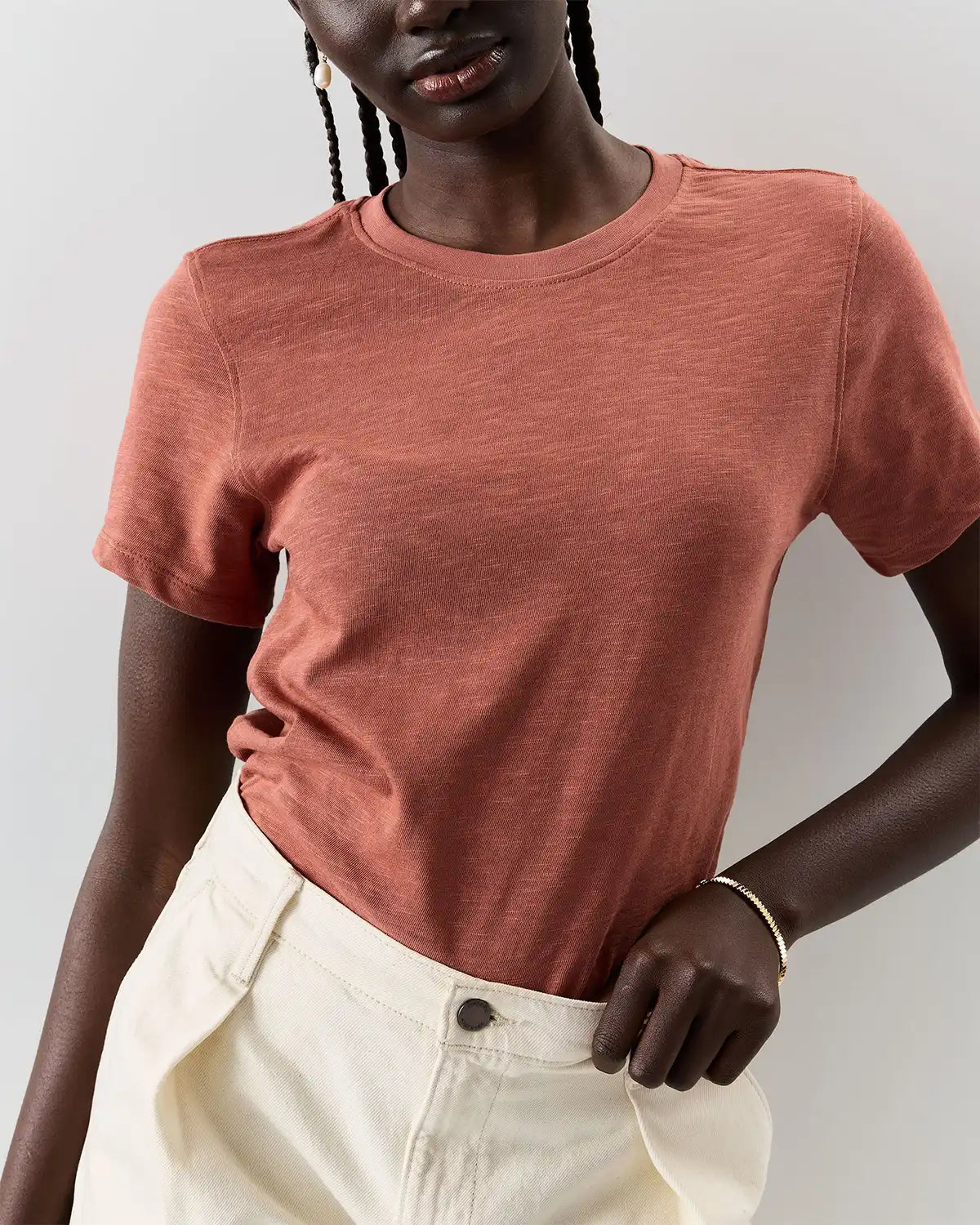 100% Organic Cotton Slub Crewneck Tee
