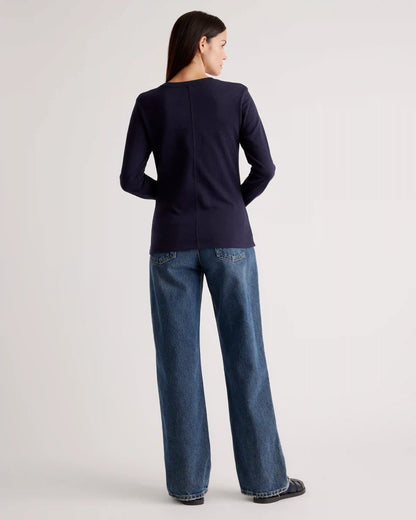 100% Organic Cotton Slub Long Sleeve Tee