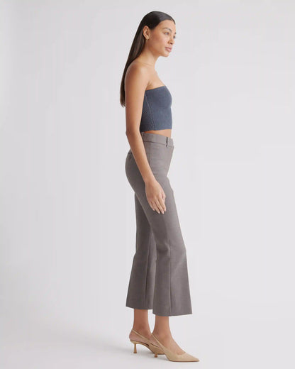 Cropped One Shoulder Ribbed Knit Tank