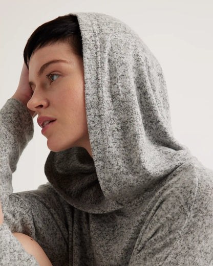 Brushed Lounge Cropped Pullover Hoodie