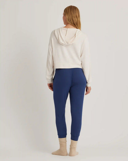 Brushed Lounge Cropped Pullover Hoodie