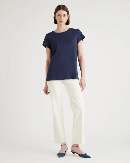 Cotton Modal Crew Neck Swing Tee