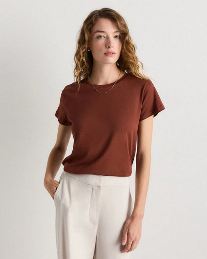Cotton Modal Crew Neck Swing Tee