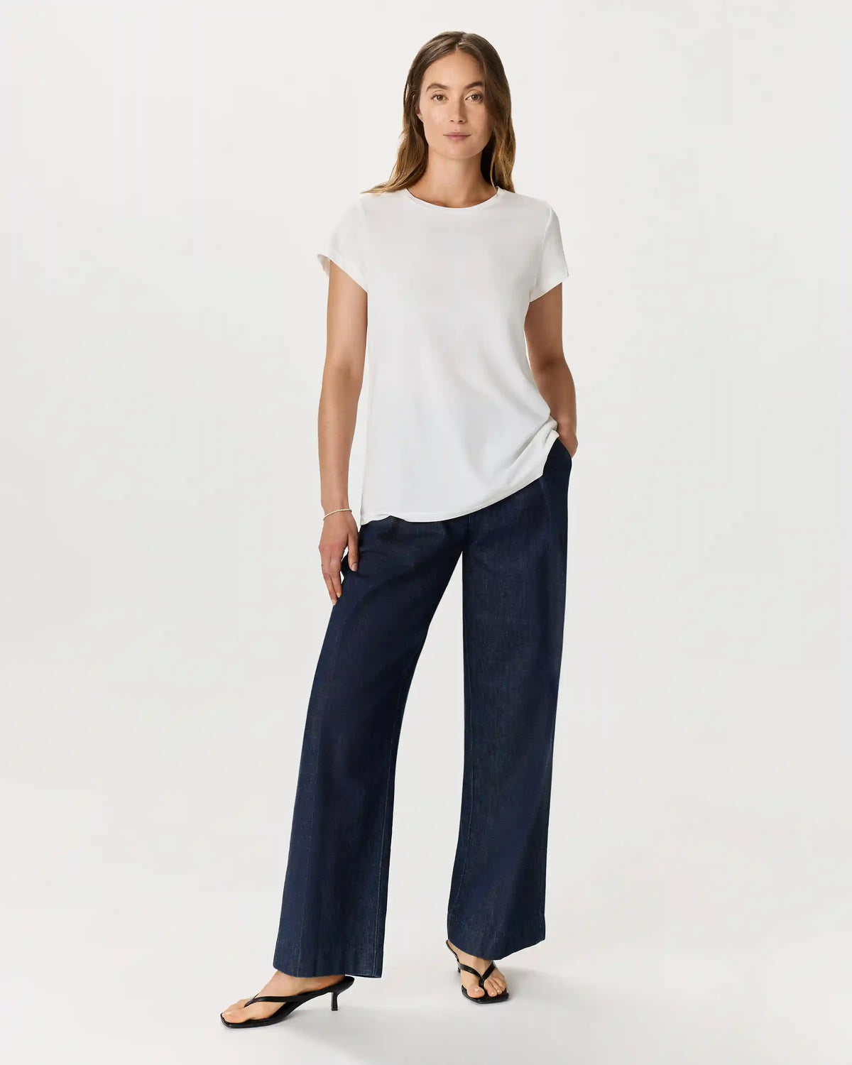 Cotton Modal Crew Neck Swing Tee