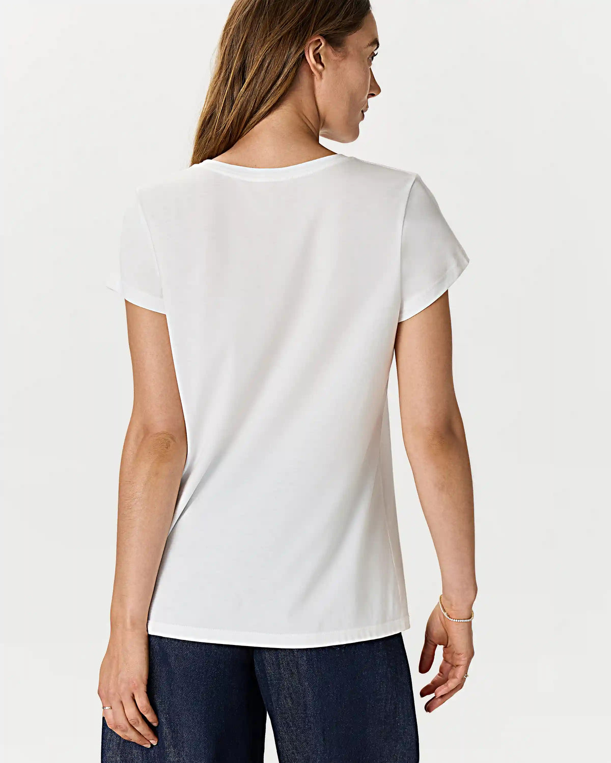 Cotton Modal Crew Neck Swing Tee