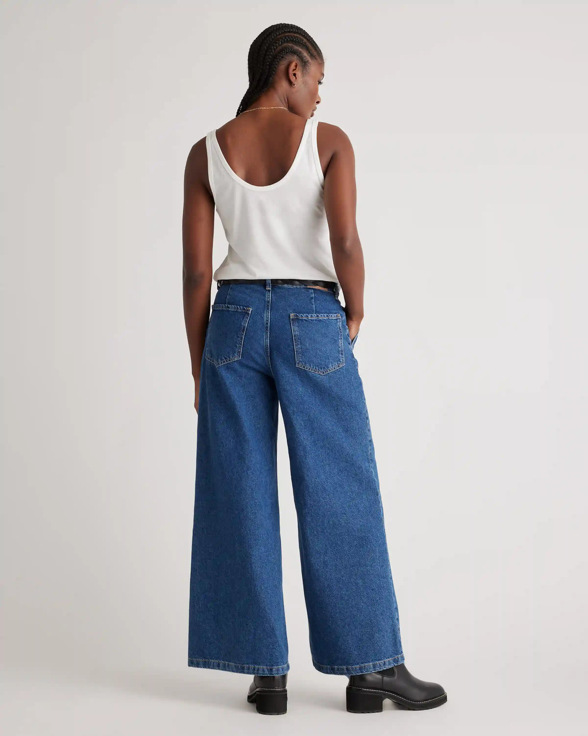 Cotton Modal Double Scoop Neck Tank