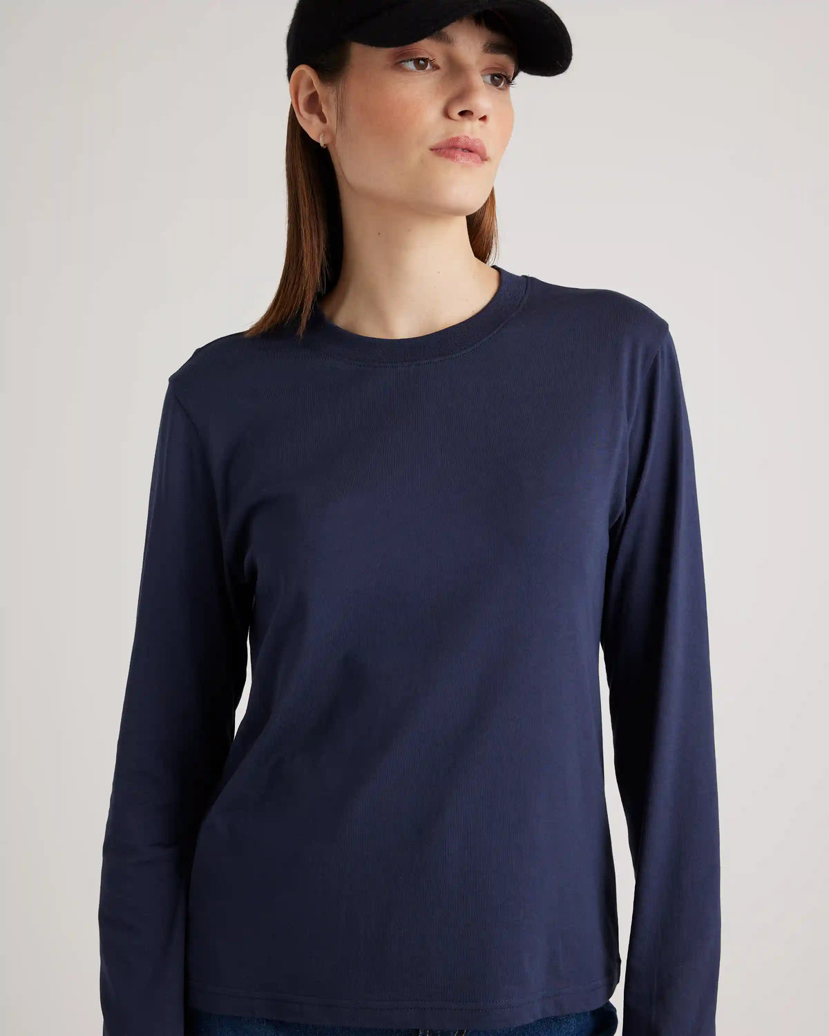 Cotton Modal Relaxed Long Sleeve Tee