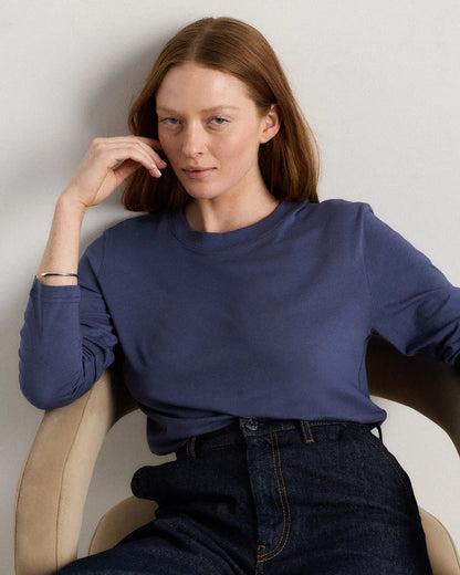 Cotton Modal Relaxed Long Sleeve Tee