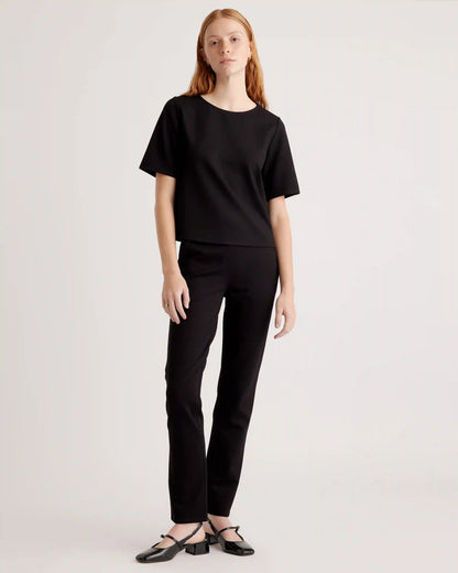 Ultra-Stretch Ponte Short Sleeve Top