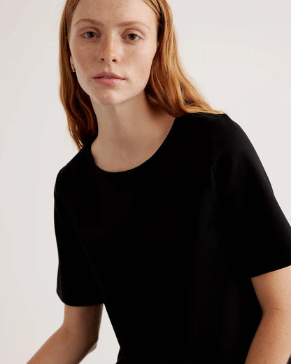 Ultra-Stretch Ponte Short Sleeve Top