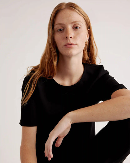 Ultra-Stretch Ponte Short Sleeve Top