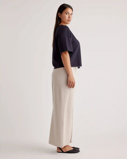 Ultra-Stretch Ponte Short Sleeve Top