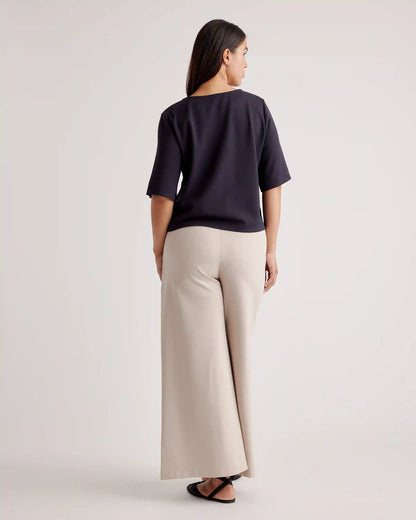 Ultra-Stretch Ponte Short Sleeve Top