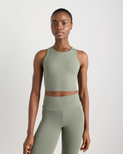 Ultra-Form High-Neck Cropped Tank