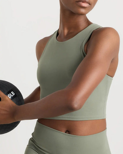 Ultra-Form High-Neck Cropped Tank