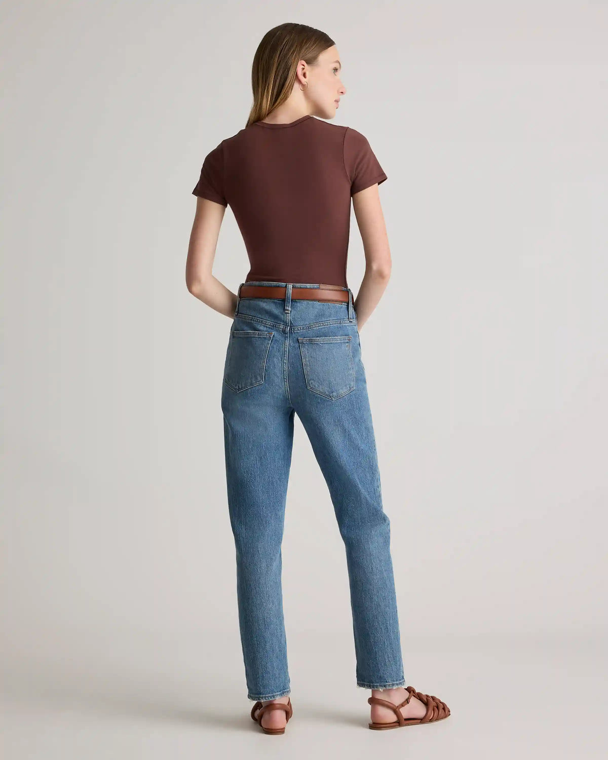 Stretch Cotton Jersey Fitted T-Shirt
